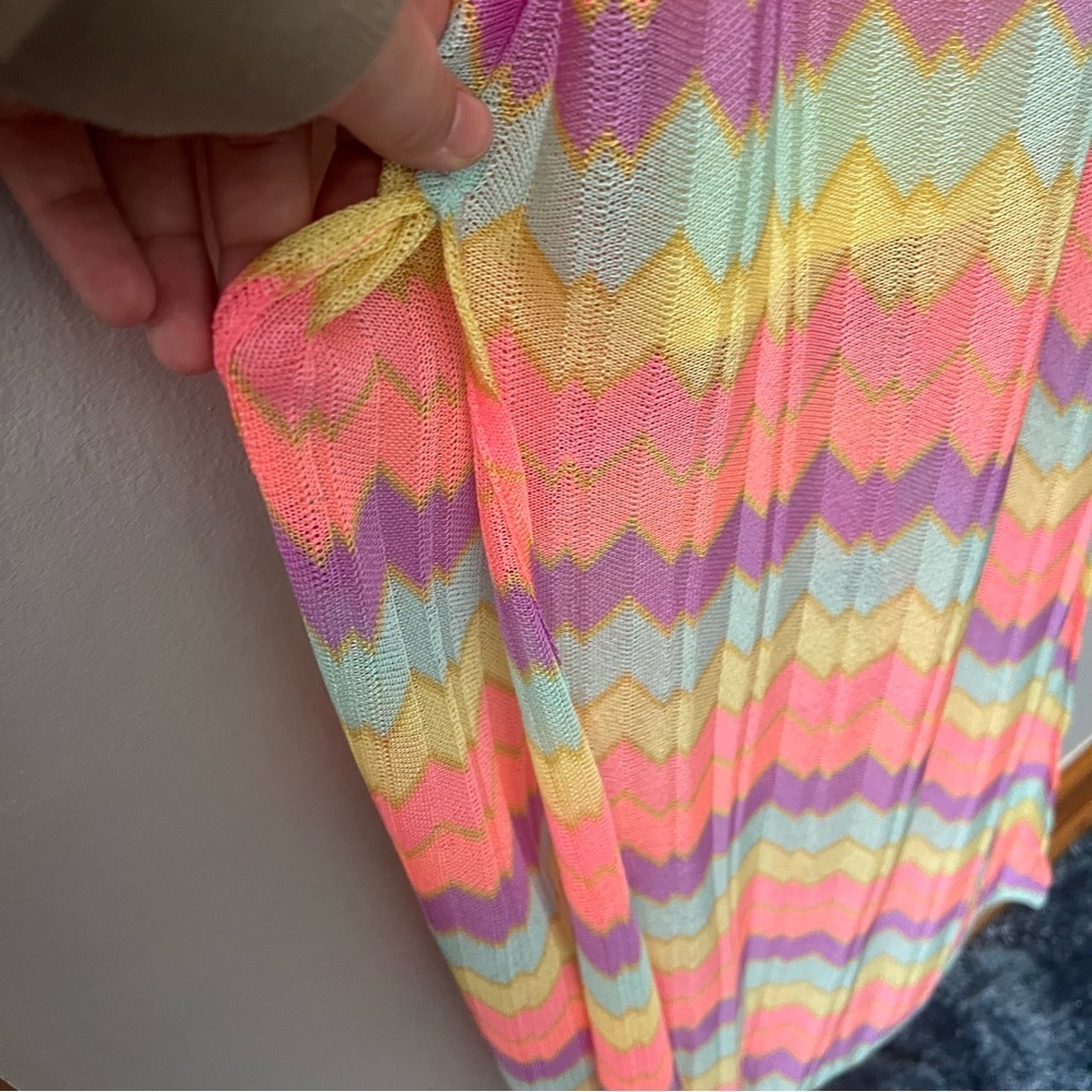 Lilly Pulitzer Inna pastel chevron print gauzy halter dress Size XS - Picture 2 of 12